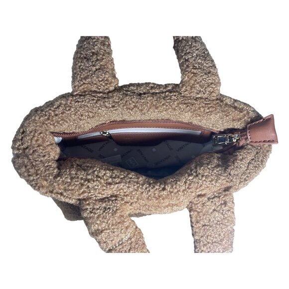 Vintage Havana Brown Fuzzy Women's Small Hand Bag - NWT - Picture 4 of 12